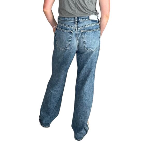 RE/DONE High Rise Relaxed Straight Jeans in in Crafted Indigo Women's Size 26 - Picture 4 of 12